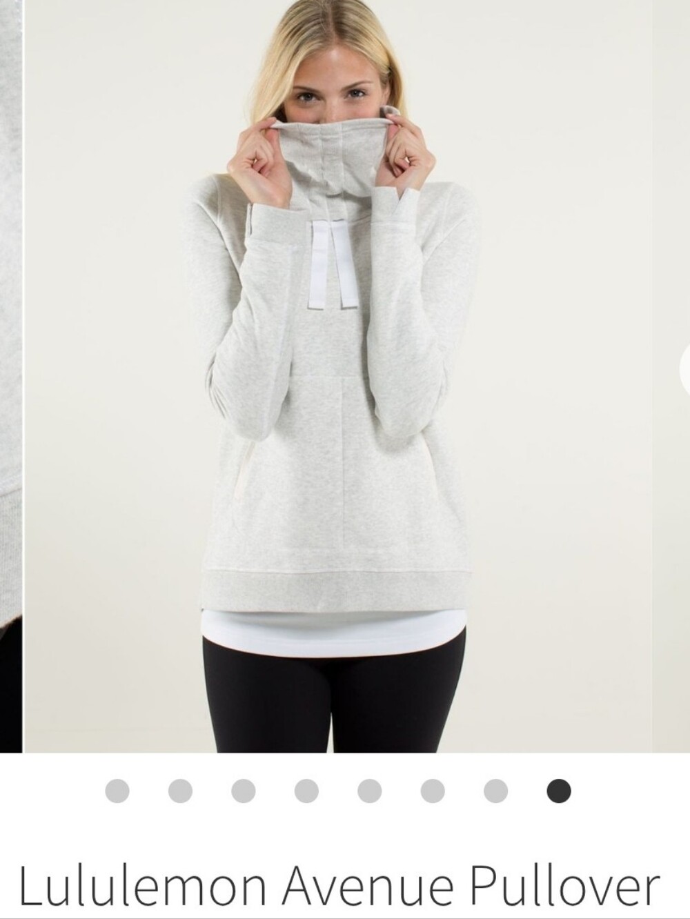 Lululemon Avenue Light Gray Pullover Sweatshirt Funnel Neck Women's Sweater